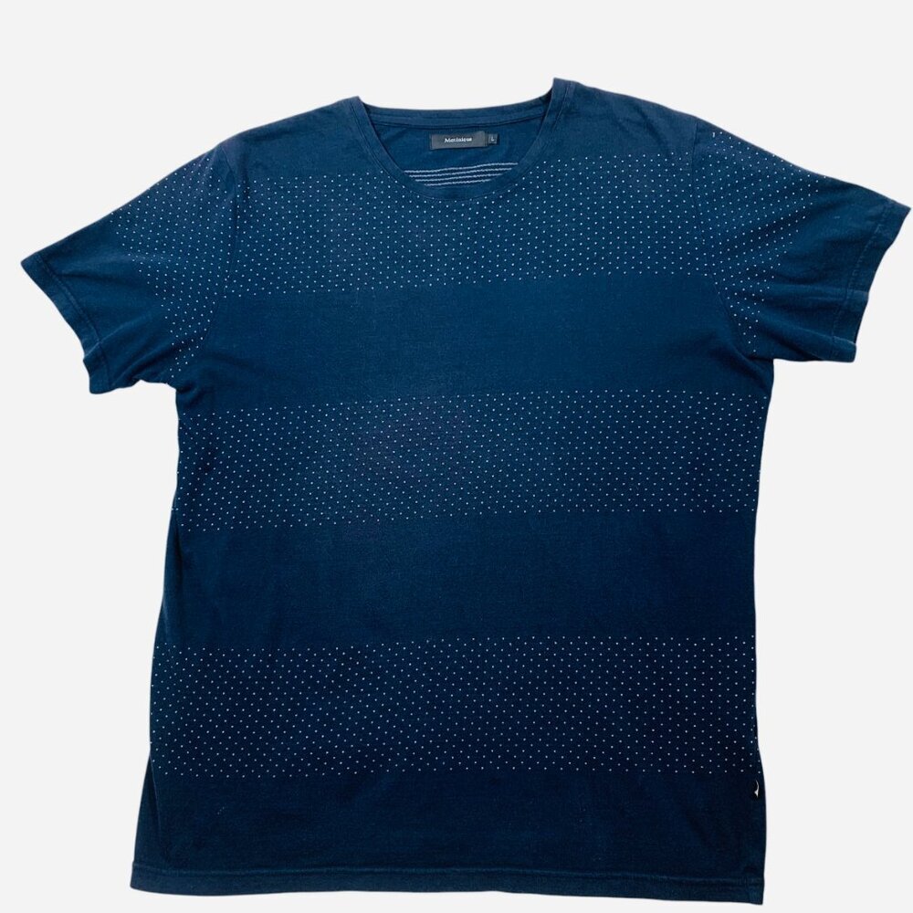 Matinique dark Navy round neck short sleeve t-shirt for men size large